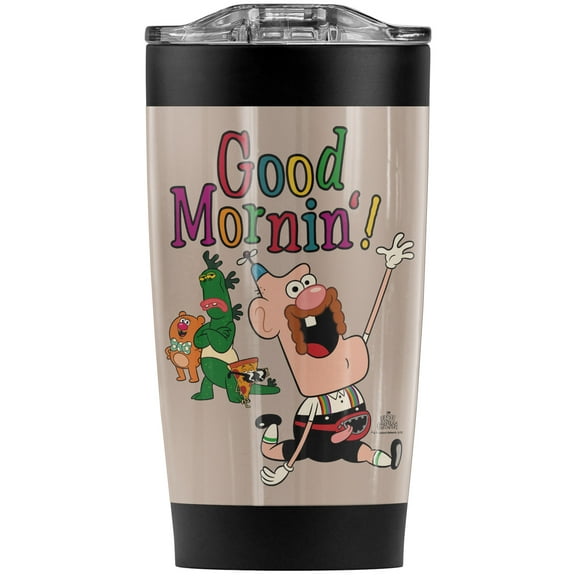 Uncle Grandpa/Good Mornin' Stainless Steel Tumbler 20 oz Coffee Travel Mug/Cup, Vacuum Insulated & Double Wall with Leakproof Sliding Lid | Great for Hot Drinks and Cold Beverages
