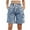Blue, variant on Diufon Denim Cargo Shorts for Women Summer Ealstic Waist Drawstring Sports Pants with Pockets Lounge Shorts