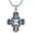 Z-Four Way Cross, variant on St Michael Necklace for Men 925 Sterling Silver Round Saint Archangel Michael Medal Medallion Protection Jewelry