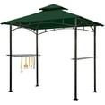 thumbnail image 5 of Eurmax 5x8 Grill Gazebo Double Tier Outdoor BBQ Canopy Gazebo(Forest Green), 5 of 8