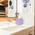 thumbnail image 5 of ABPETE Purple Square Tissue Box Cover – Modern Leather Cube Facial Tissue Holder for Bathroom, Living Room and Office Decor, 5 of 6