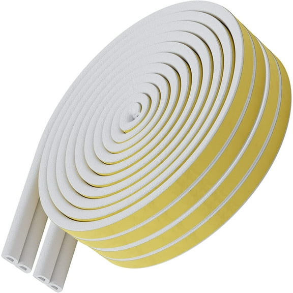 66 Feet Self Stick Foam Weather Stripping Door Window Seal Draft Stopper Insulation Tape for Windows and Doors Soundproof Weatherstripping Gap Blocker