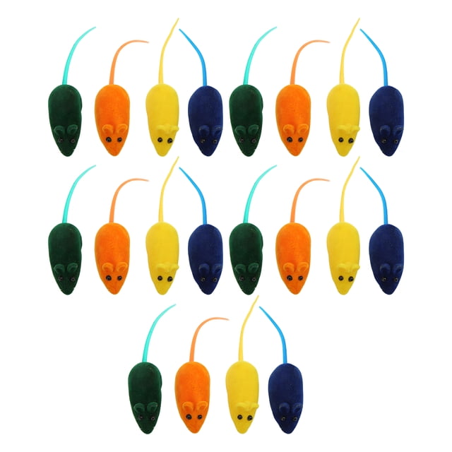 Toy de Gato, 4 Colores Alivian El Juguete de Ratón Chirrido de Estrés para Gatos