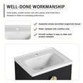 thumbnail image 4 of Tcbosik 24" Modern Wall Mounted Bathroom Vanity with Ceramic Basin Set & 2 Soft Close Doors for Bathroom, Small Floating Vanity Bathroom for Small Space, Black, 4 of 10