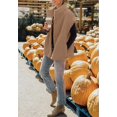 thumbnail image 3 of Women's Sleeveless Fleece Vest, Stand Collar Button Down Loose Fit Sherpa Outerwear Gilet, 3 of 5