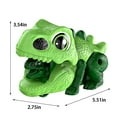 thumbnail image 3 of Dinosaur Catapult Toy - Cute Ejecting Dinosaur Game for Kids, Fun Sliding Simulation Model in 4 Colors (Red, Blue, Yellow, Green), 5.5x3.5x2.7 Inches, Great Indoor Puzzle Activity for Toddlers, 3 of 7