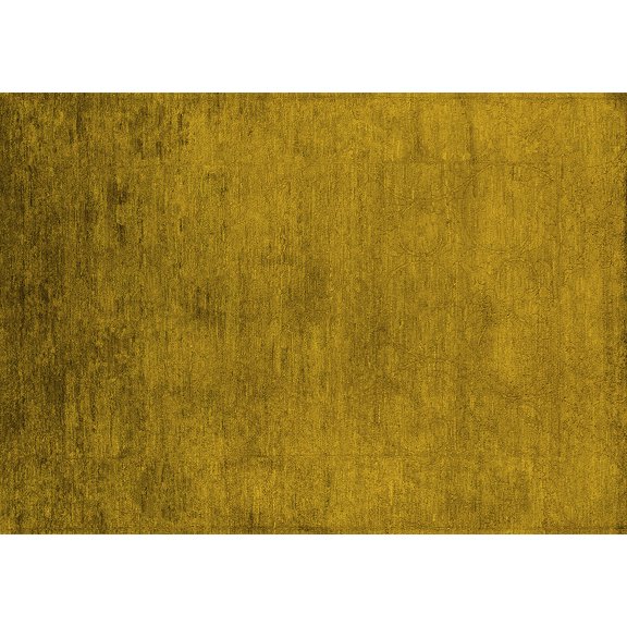Ahgly Company Machine Washable Indoor Rectangle Oriental Yellow Industrial Area Rugs, 5' x 7'