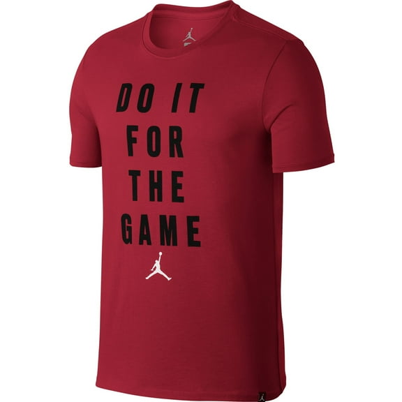 jordan "do it for the game" men's basketball t-shirt red/black 878388-687