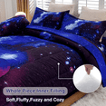 thumbnail image 5 of Btargot 6PCS 3D Printed Galaxy Outer Space Comforter Set Full for Boys Girls Kids Universe Bedding Set Blue, 5 of 11