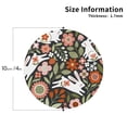 thumbnail image 2 of Lsque Rabbits on Floral Pattern 4" Drink Coasters Set of 4, PVC Leather Absorbent Coasters, Table Coaster Set Decorative Coffee Cup Coasters Housewarming Gift -Round Shape, 2 of 6