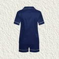 thumbnail image 5 of Pantalons de Pyjama pour Femmes, Hauts à Manches Courtes pour Femmes, Blouse Décontractée pour Enfants Col Rabattu Manches Courtes Mode Ensemble de Pyjama, 5 of 5