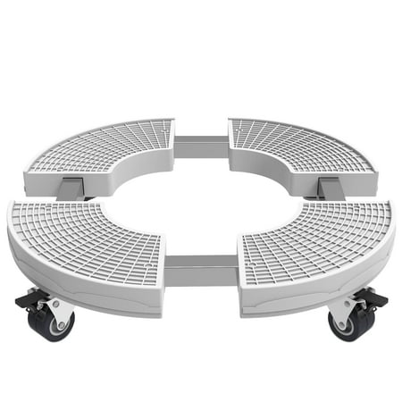 LUCKUP Plant Caddy with Wheels Adjustable 15-20in  Heavy Duty Plant Dolly 440lbs  Rolling Plant Stand with Wheels Large Potted Planter Plant Dolly Cart with Casters Indoor Outdoor  White