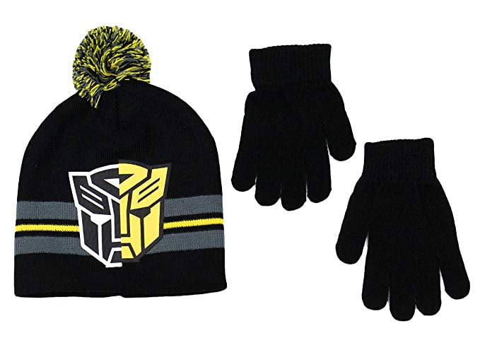 toddler black hat and gloves