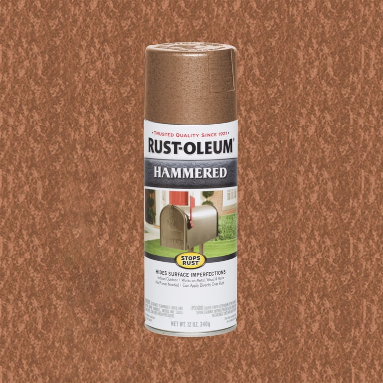 Rust-Oleum Stops Rust Hammered Copper Spray Paint, 12 oz (2-Pack) photo 1