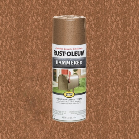 Copper, Rust-Oleum Stops Rust Hammered Spray Paint-210849, 12 oz