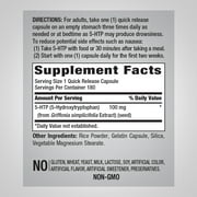 5-HTP 100mg Supplement | 180 Capsules for Men and Women | by Piping Rock