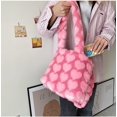 thumbnail image 4 of LinYooLi Y2K Fuzzy Tote Bag Women Pink Love Hearts Fuzzy Tote Bag Y2K Furry Tote Bag Handbag Soft Plush Winter Y2K Accessories, 4 of 6
