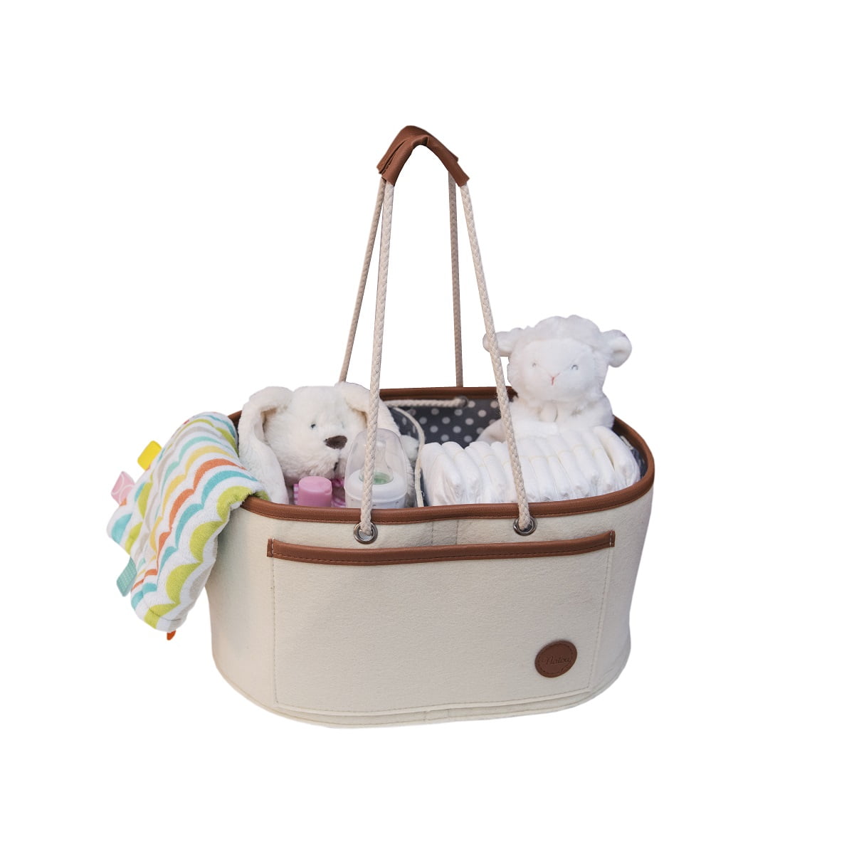 Diaper Caddy Organizer Diaper Organizer Bag with Long Carry Handles