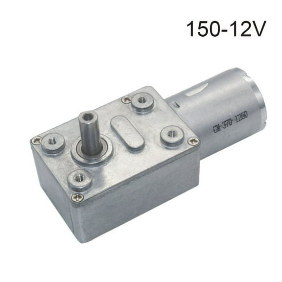 JGY370 Reversible Worm Gear Motor High Torque Speed Reducer 6V/12V24V Miniature Metal Motor with Shaft 2 RPM to 375 RPM