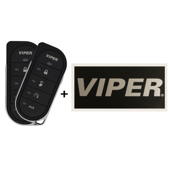 Two Replacement LED 2-Way LED Remotes Viper Sticker Bundle