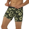 thumbnail image 3 of Picia Sunflowers Pattern Men's Athletic Long Leg Briefs , Performance Stretch Underwear，Moisture-Wicking, 3 of 7