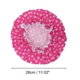thumbnail image 2 of Gorro de baño cómodo para mujeres 1 Pc para negocios de baño y viajes, color rosa, tela Oxford PEVA, 2 of 3