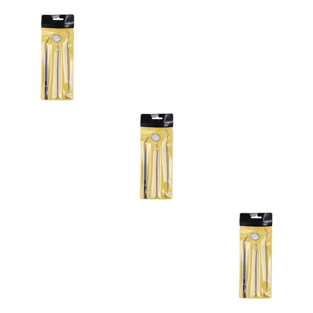 Seitruly Juego de espejos bucales Kit de removedor de placa de acero inoxidable Herramientas de limpieza de portátiles, 3 piezas Type1 NO1 Seitruly CBP259215