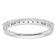thumbnail image 5 of Solid 14K White Gold Eleven Stone Diamond Wedding Band Ring Size 5.5 (.495 cttw.), 5 of 8