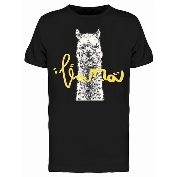 Llama And Portrait Tee Men's -Image by Shutterstock