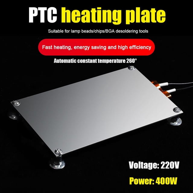 Placa de calentamiento PTC Chip BGA Bola de soldadura Aluminio LED Remover 220V400W Ndcxsfigh Para estrenar