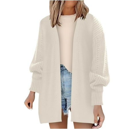 Pejock Womens Long Knit Wool Cardigan Sweaters Oversized Fall Dressy Coatigan Jackets 2024 Winter Coats