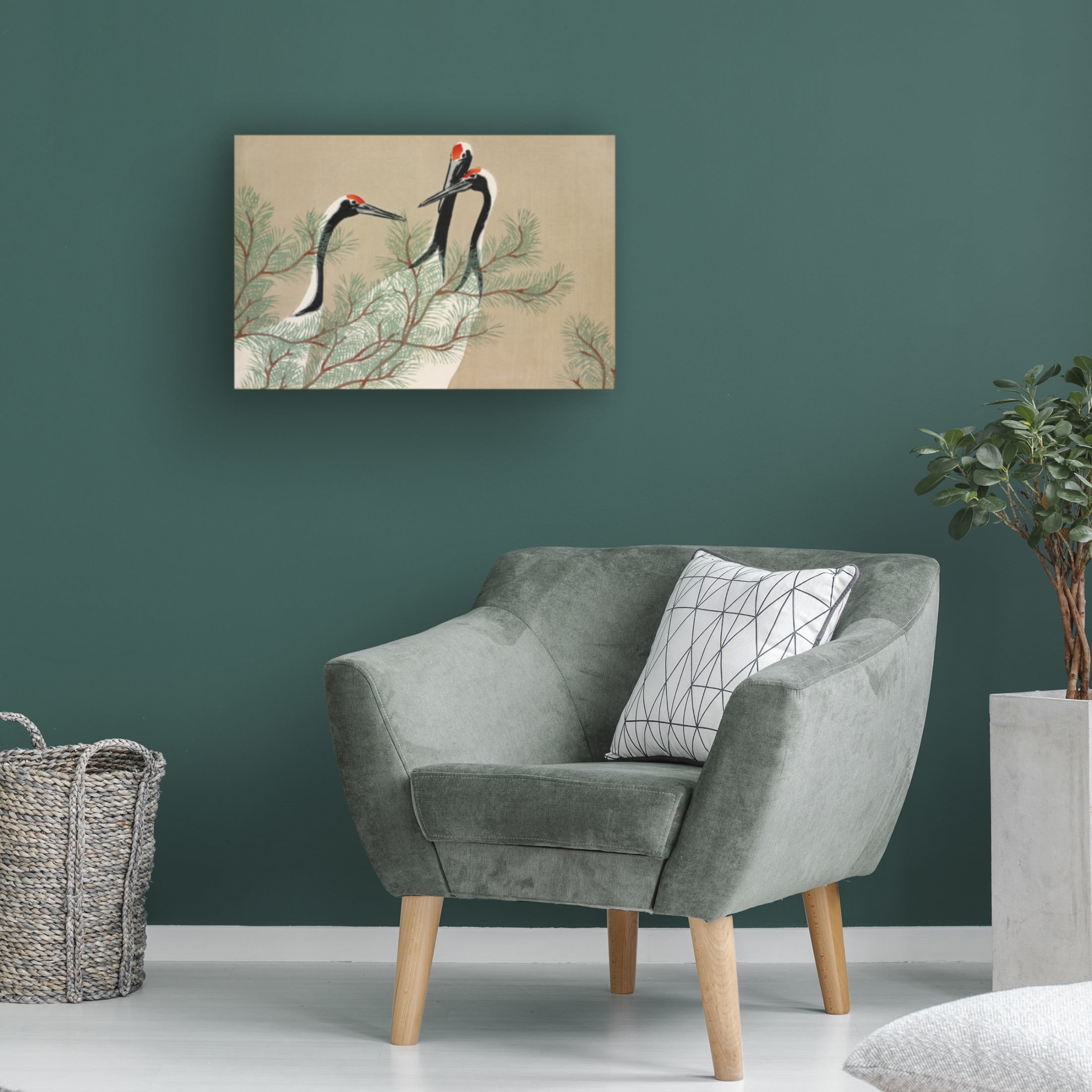Trademark Fine Art Pictufy Cranes From Momoyogusa Canvas Wall Art