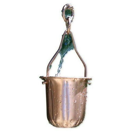 Weathered Patina Chain - Patina R278H Copper Pot Rain Chain - Half Length 4.25