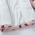 thumbnail image 6 of SonxaHe Little Girl Winter Coat Thick Warm Hooded Floral Prints Long Coats Kids Soft Quilted Windproof Puffer Coats Pink,Sized 6-7, 6 of 6