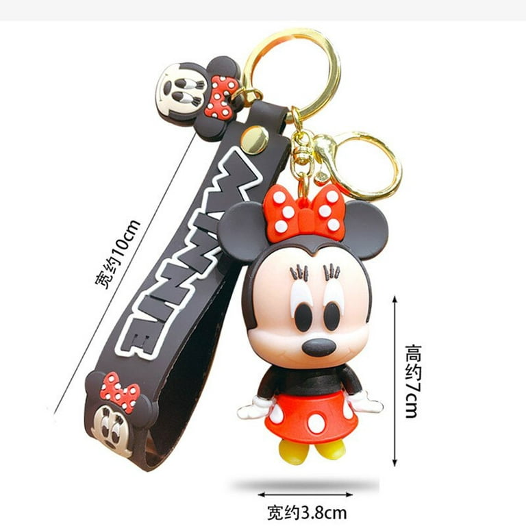 Minnie Keychain Keyring in Handmade Personalised Gift Pouch 
