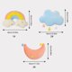 thumbnail image 3 of Colorful Cloud Moon Pillow Cushions Soft Plushie Pillow for Relaxation and Room Enhancement Multicolor, 3 of 4