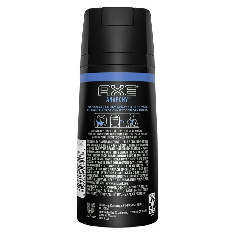 Axe Anarchy Body Spray For Him 4 Oz Essence Scent Walmart