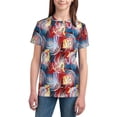 thumbnail image 3 of Wukai Hawaiian Style Youth Unisex Short Sleeve T-Shirt for Boys, Girls, Teens, and Kids-Medium, 3 of 7