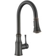 thumbnail image 1 of AguaStella AS94ORB Grifo para fregadero de cocina de bronce aceitado con rociador desplegable, manija única, arco alto, 1 of 5