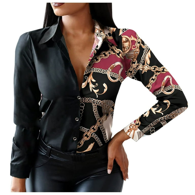 Long sleeve top dressy shirts