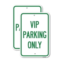 (2 Pack) Reserved Parking Sign VIP Parking Only | 12" X 18" Heavy-Gauge Aluminum Sign | Rust Free Aluminum, Weather Resistant, Waterproof, Fade Resistant, 2 Pre-drilled Holes
