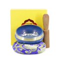 thumbnail image 3 of Juego de cuencos tibetanos azules ammoon con cuenco de sonido de metal hecho a mano de 9.5 cm/3.7 pulgadas y cojín suave y mazo de madera para meditación, sonido, sanación de chakras, yoga y, 3 of 6