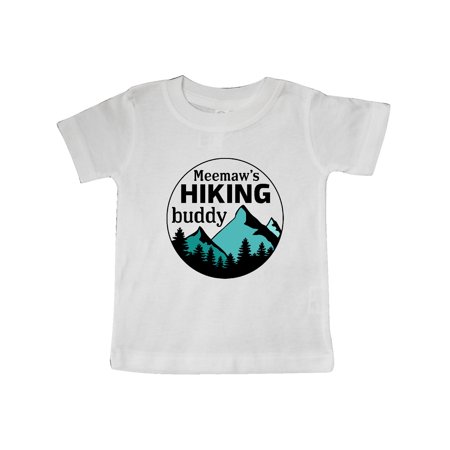 

Inktastic Meemaw s Hiking Buddy with Mountains and Trees Gift Baby Boy or Baby Girl T-Shirt