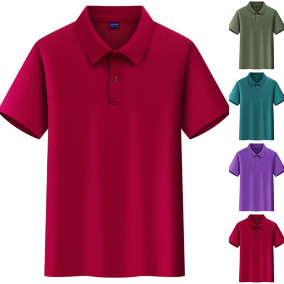 School Shirts for Girls Polo Shirt with Collared Short Sleeve Uniform Tops Summer Casual Cooling Kids Clothes Wine,9-10 Years