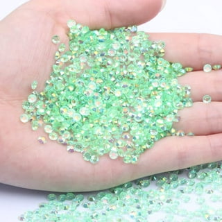 Jollin Glue Fix Crystal Flatback Rhinestones Glass Diamantes Gems for Nail  Art Crafts Decorations Clothes Shoes(ss4 2880pcs, Dark Green) 