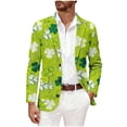 thumbnail image 1 of YABCSAZ Chemises de la Saint-Patrick pour Femmes, Mode Hommes Impression Bouton Veste Décontractée à Manches Longues Manteau Blouse Manteau d'Extérieur Col Rabattu Vestes, Vert, TTG, 1 of 5
