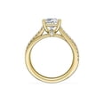 thumbnail image 2 of 0.70 Carat Excellent Princess Cut Real Diamond New Design Solitaire with Accents Ring for Wedding Solid 18K Yellow Gold Size 11, 2 of 8