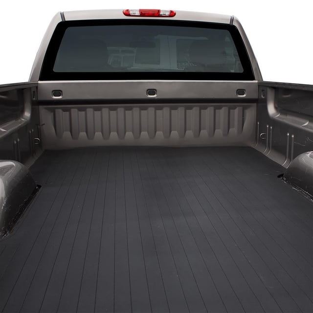 TrailFX Bed Mat 601N TFX Bed Mats; Direct-Fit; Drop-In; Without Raised Edges; Textured Pebble Surface Design; Black; Rubber; Tailgate Liner/Mat Not Included