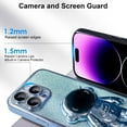 thumbnail image 5 of Electroplated Astronaut Hidden Stand Case for iPhone 14 Pro Max Case for Women with Camera Protection Foldable Astronaut Kickstand Phone Case Soft Glitter Bling Protective Case (Space Black), 5 of 12
