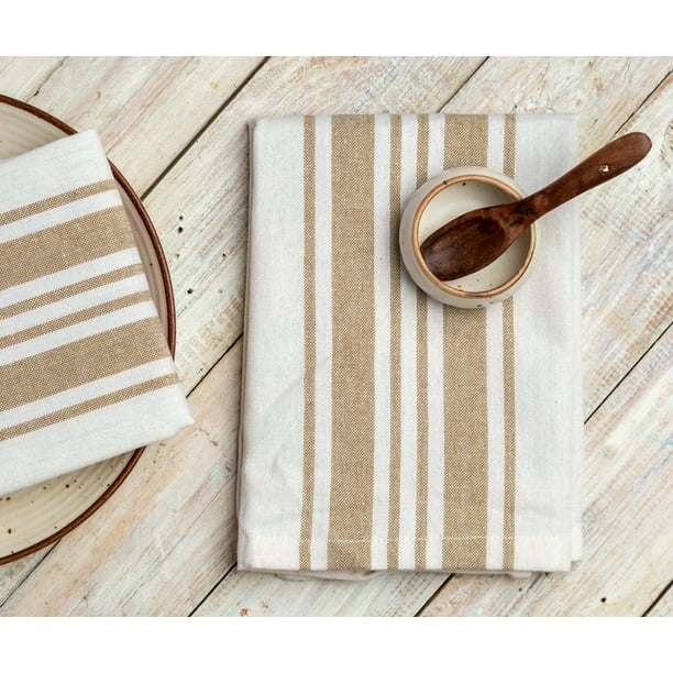 All Cotton and Linen Cloth Napkins, Beige Dinner Napkins, Cotton